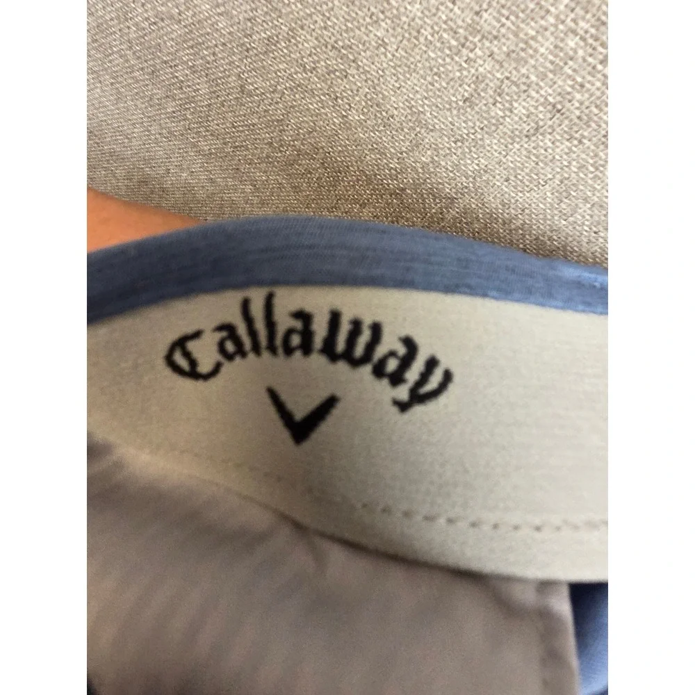 Callaway Mens Blue Heathered Golf Shorts Size 38 Performance Stretch Flat Front